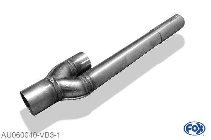 AU060040-VB3, Audi S4 Typ B5 quattro 2.8l 195kW, Verbindingsbuis zum Kat 70 op 2x55mm 2x55mm/70mm Buisdiameter Geheel RVS
