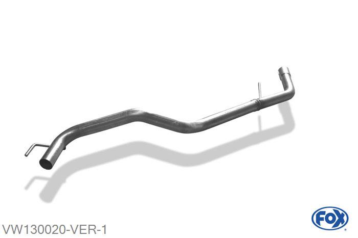 VW130020-VER, VW Bus T4 Syncro 2.5l 81/85kW 2.4l D 57kW 2.5l TDI 75kW, Voordemper vervangende buis 50mm Buisdiameter Geheel RVS, ohne