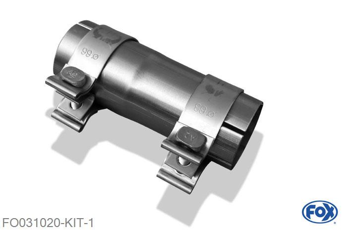 FO031020-KIT, Ford Focus II ST 2.5l 166kW, Zubehorset voor die Montage an den originele Einddemper Geheel RVS