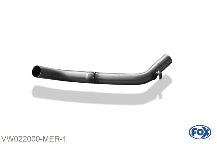 VW022000-MER, VW Passat 35i - Bj. ab 10/93` 1.6l 74kW 1.8l 66/79/82kW 2.0l 85kW 1.9l TD 55/59/66kW, Middendemper vervangende buis 50mm Buisdiameter Geheel RVS, Zonder goedkeuring