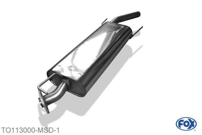 TO113000-MSD, Toyota RAV 4 IV - Benzin 2.0l 111/112kW, Middendemper 55mm Buisdiameter Geheel RVS, Absortie demper, mooie diepe sound, Met E-keur