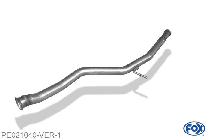 PE021040-VER, Peugeot 206 S16/ 206cc S16 2.0l 16V 100kW, Voordemper vervangende buis met Tulpenverbindung zum Kat 55mm Buisdiameter Geheel RVS, Zonder goedkeuring