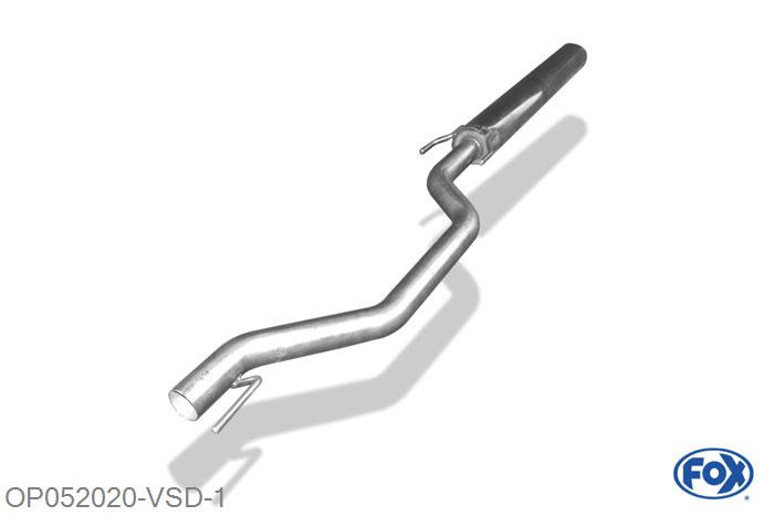 OP052020-VSD, Opel Vectra C GTS 2.2l 114kW 3.2l 155kW 2.2l DTi 92kW, Voordemper voor modellen met senkrecht verbauten Katalysator 63,5mm Buisdiameter Geheel RVS, Teilegutachten (eintragungspflichtig)