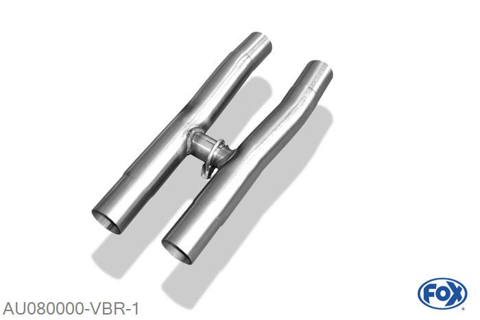 AU080000-VBR, Audi S8 Typ D2 4.2l 175/180/220/228/250/260kW, Druckaustauschrohr S8  - Buisdiameter: 63,5mm 2x63,5mm Buisdiameter Geheel RVS