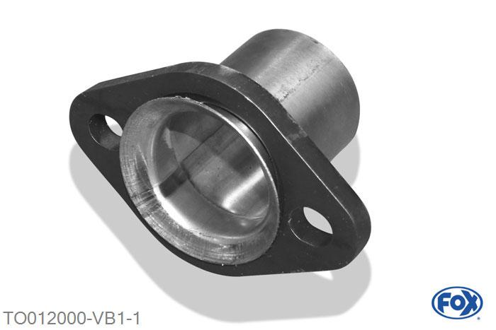 TO012000-VB1, Toyota Corolla E12 1.4l/ 1.6l/ 2.0l D, Adapter voor Einddemper (kleine flens) Geheel RVS