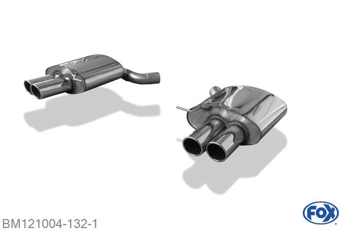 BM121004-132, BMW F12 650i Cabrio 4.4l 300kW, Einddemper rechts/links - 2x90mm  Type 16 rechts/links 70mm Buisdiameter Geheel RVS, Absortie demper, mooie diepe sound, Met E-keur