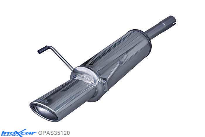 IX OPAS35120, Opel Astra H 1.7 CDTi (110PK-125PK) 2005-, Inoxcar Rear silencer 1X120X80mm Stainless steel, With E.E.C. homologation