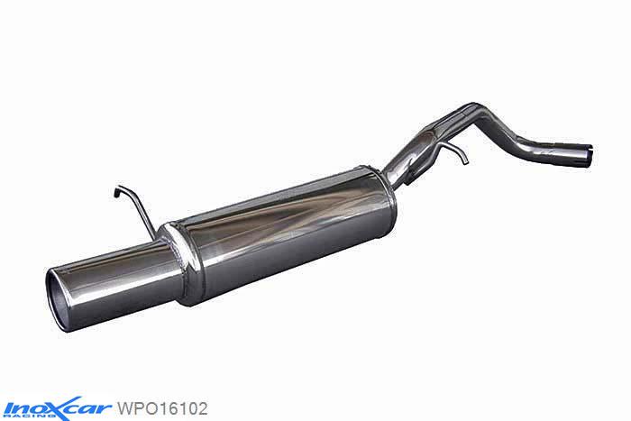 IX WPO16102, VW Polo V (9N) 1.4 (75PK) 2001-2008 Diameter 45mm, Inoxcar Rear silencer 1X102mm Stainless steel, With E.E.C. homologation