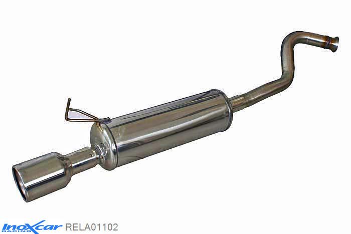 IX RELA01102, Renault Laguna I (RT/B56) 1.6 16V (110PK) 1994-1999, Inoxcar Rear silencer 1X102mm Stainless steel, With E.E.C. homologation