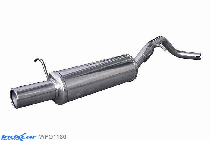 IX WPO1180, VW Polo V (9N) 1.4 TDI SPORTLINE (80PK) 2005-2008, Inoxcar Rear silencer 1X80mm Stainless steel, With E.E.C. homologation