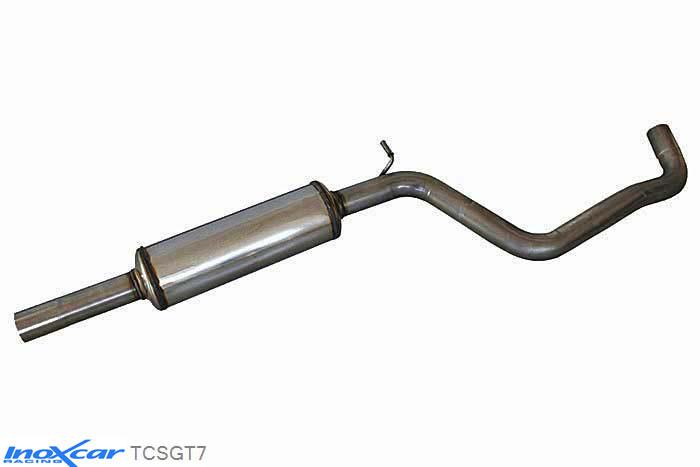 IX TCSGT7, VW Golf VII 2.0 GTI (220PK) 2013-, Inoxcar Central pipe with silencer Stainless steel, Without E.E.C. homologation