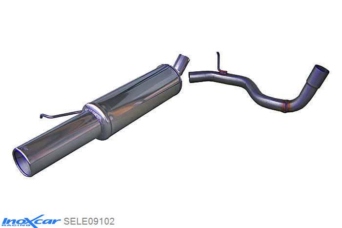 IX SELE09102, Seat Leon I (1M) 1.9 TDI (130PK) 2000- Diameter 55mm, Inoxcar Rear silencer 1X102mm Stainless steel, With E.E.C. homologation