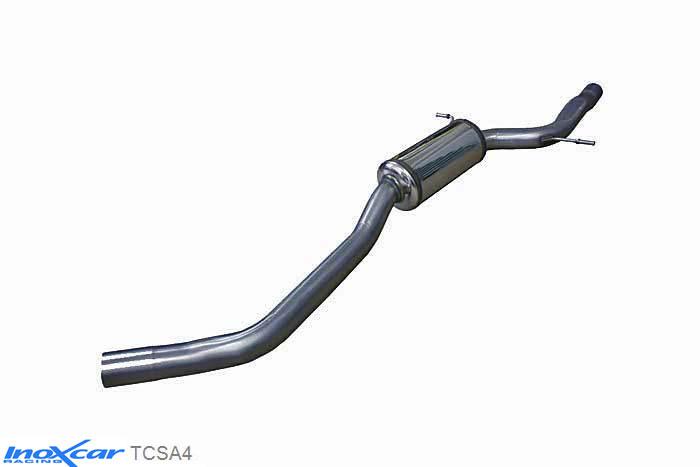 IX TCSA4, Audi A4 (B8) 2.0 TFSi 4WD (211PK) 2008-, Inoxcar Central pipe with silencer Stainless steel, Without E.E.C. homologation