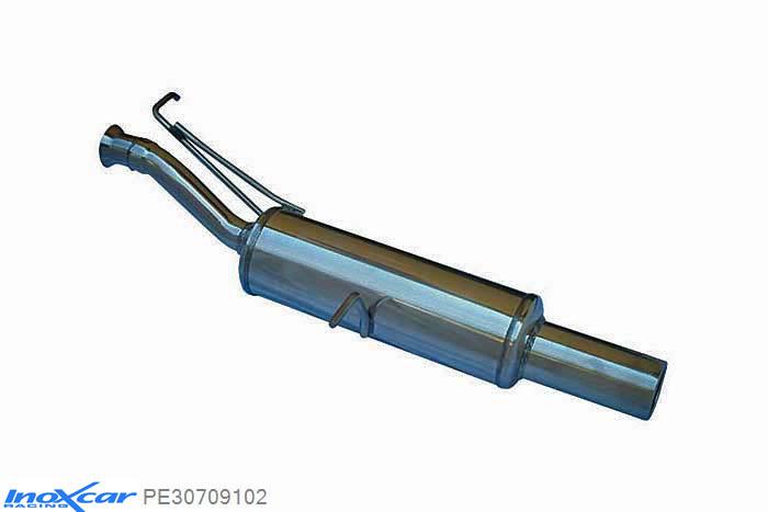 IX PE30709102, Peugeot 307 SW 1.4 HDI (68PK) 2002-, Inoxcar Rear silencer 1X102mm Stainless steel, With E.E.C. homologation
