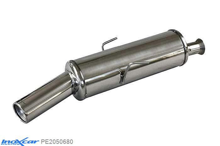 IX PE2050680, Peugeot 205 1.9 GTI (128PK) 1984-, Inoxcar Rear silencer 1X80mm Stainless steel, With E.E.C. homologation
