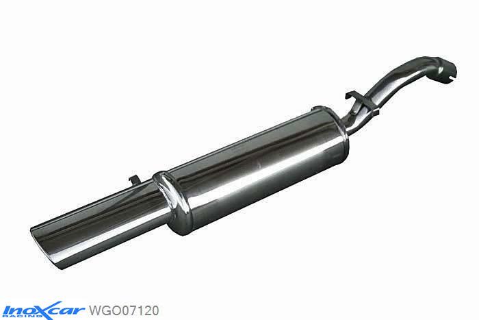 IX WGO07120, VW Golf II 1.8 GTI (105PK) 1885-1987 /, 1.8 GTI (112PK) 1983-1988, Inoxcar Rear silencer 1X120X80mm Stainless steel, With E.E.C. homologation