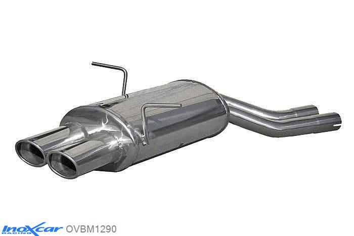 IX OVBM1290, BMW 3 serie (E46) 320Ci (170PK) 1998-, Inoxcar Rear silencer 2X90X70mm Stainless steel, With E.E.C. homologation