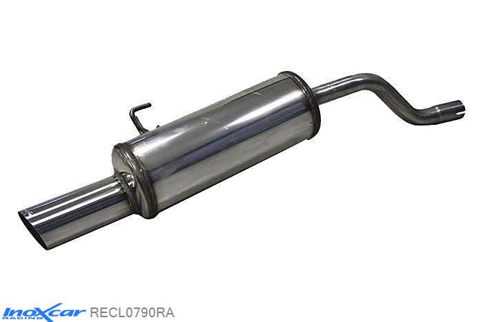 IX RECL0790RA, Renault Clio II (B) 1.4 16V (98PK) 1999- Diameter 45mm, Inoxcar Rear silencer 1X90 RALLY Stainless steel, With E.E.C. homologation