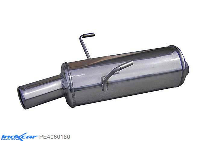 IX PE4060180, Peugeot 406 1.8 (101PK) 1995-, Inoxcar Rear silencer 1X80mm Stainless steel, With E.E.C. homologation