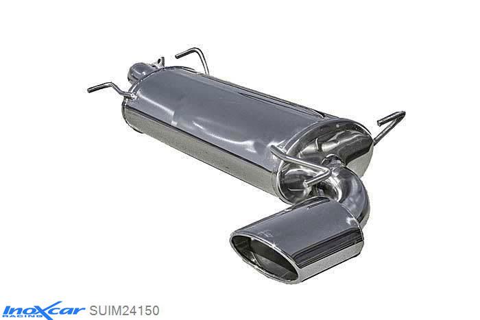 IX SUIM24150, Subaru Impreza (G3) 2.5T WRX STI 08MY (300PK) 2008-, Inoxcar Rear silencer 1X150X105 (solo lato DX) Stainless steel