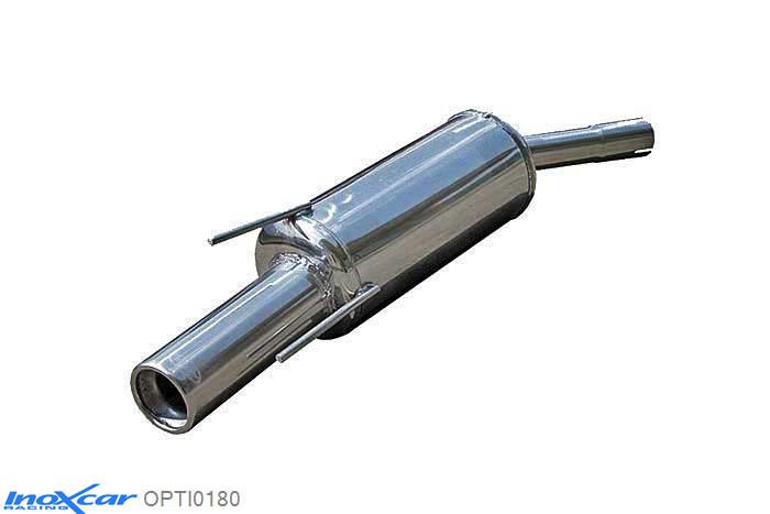 IX OPTI0180, Opel Tigra I 1.4 16V (90PK) 1994-1997 Diameter 45mm, Inoxcar Rear silencer 1X80mm Stainless steel, With E.E.C. homologation