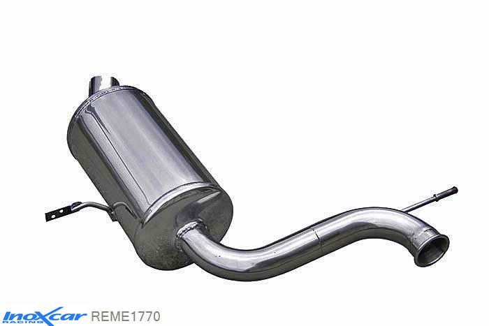 IX REME1770, Renault Megane III (Z) 2.0 TURBO RS 250 (250PK) 2010- / 2.0 TURBO RS TROPHY (265PK) 2012-, Inoxcar Rear silencer CEN Stainless steel, Without E.E.C. homologation