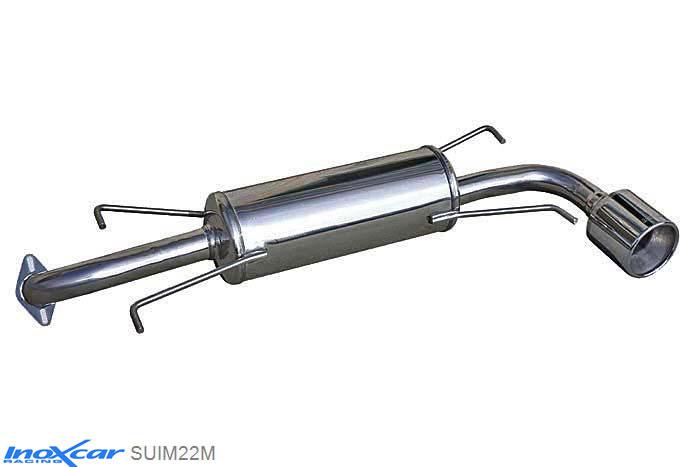 IX SUIM22M, Subaru Impreza (G3) 2.5 WRX (230PK) 2008-, Inoxcar Rear silencer 1X120 MEGA Stainless steel, With E.E.C. homologation