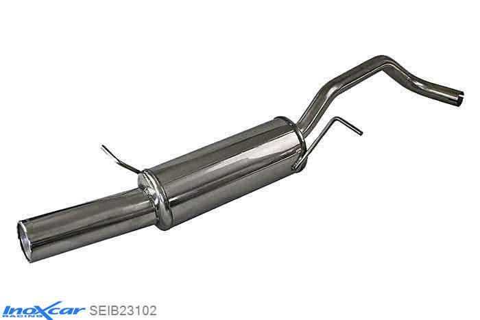 IX SEIB23102, Seat Ibiza V (6J) 1.2 (70PK) 2010-, Inoxcar Rear silencer 1X102mm Stainless steel, With E.E.C. homologation