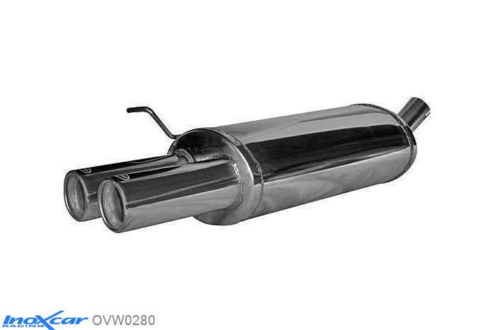 IX OVW0280, VW Golf IV 1.9 TDI (90PK) 1997- Diameter 55mm, Inoxcar Rear silencer 2X80mm Stainless steel, With E.E.C. homologation