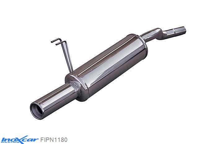 IX FIPN1180, Fiat Punto II (188) 1.2 16V (80PK) 2003- Diameter 42mm, Inoxcar Rear silencer 1X80mm Stainless steel, With E.E.C. homologation
