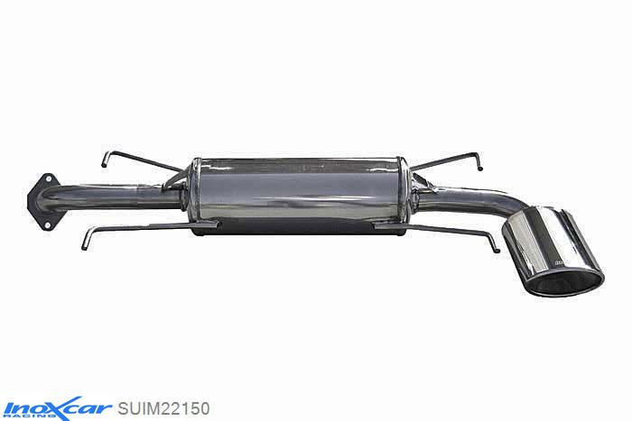 IX SUIM22150, Subaru Impreza (G3) 2.5 WRX (230PK) 2008-, Inoxcar Rear silencer 1X150X105 Stainless steel, With E.E.C. homologation