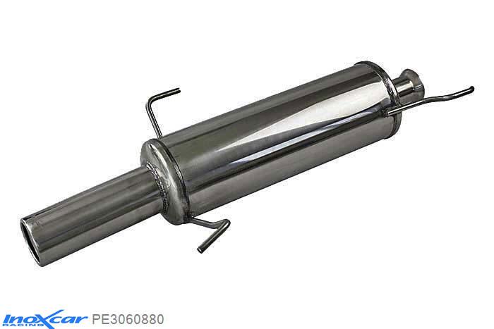 IX PE3060880, Peugeot 306 2.0 XS (121PK) 1997-, Inoxcar Rear silencer 1X80mm Stainless steel, With E.E.C. homologation