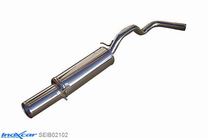 IX SEIB02102, Seat Ibiza II (6K) 1.4 16V (101PK) 1996-2000 Diameter 50mm, Inoxcar Rear silencer 1X102mm Stainless steel, With E.E.C. homologation