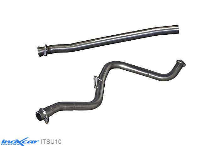 IX ITSU10, Subaru Impreza (G3) 2.0D BOXER DIESEL (150PK) 2009-  , Diameter 54mm, Inoxcar Direct central pipe Stainless steel, Without E.E.C. homologation