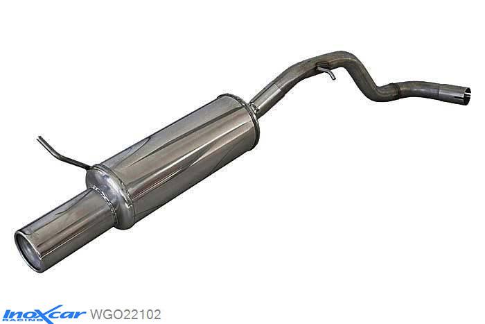 IX WGO22102, VW Golf IV 1.6 16V (105PK) 1997-2003 Diameter 45mm, Inoxcar Rear silencer 1X102mm Stainless steel, With E.E.C. homologation