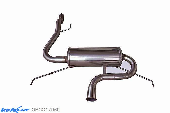 IX OPCO17D60, Opel Corsa D OPC 1.6 16V TURBO (192PK) 2007- Diameter 54mm,5, Inoxcar Rear silencer CEN diam. 60 Stainless steel, Without E.E.C. homologation