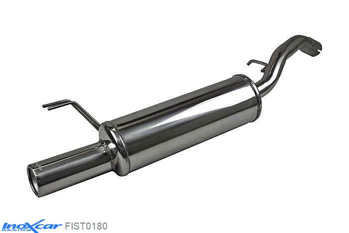 IX FIST0180, Fiat Stilo (192) 1.4 16V (95PK) 2003-2007, Inoxcar Rear silencer 1X80mm Stainless steel, With E.E.C. homologation
