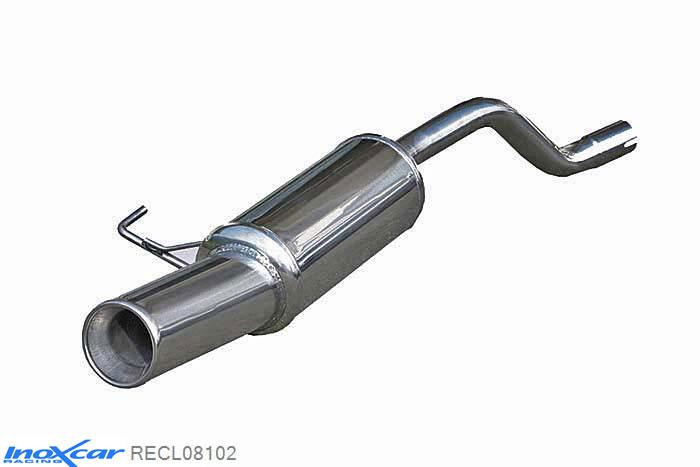 IX RECL08102, Renault Clio II (B) 1.6 (90PK) -2001 Diameter 45mm, Inoxcar Rear silencer 1X102mm Stainless steel, With E.E.C. homologation