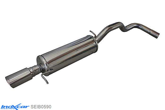 IX SEIB0590, Seat Ibiza II (6K) 1.6 8V GTI (101PK) 1996-2000 Diameter 50mm, Inoxcar Rear silencer 1X90X70mm Stainless steel, With E.E.C. homologation