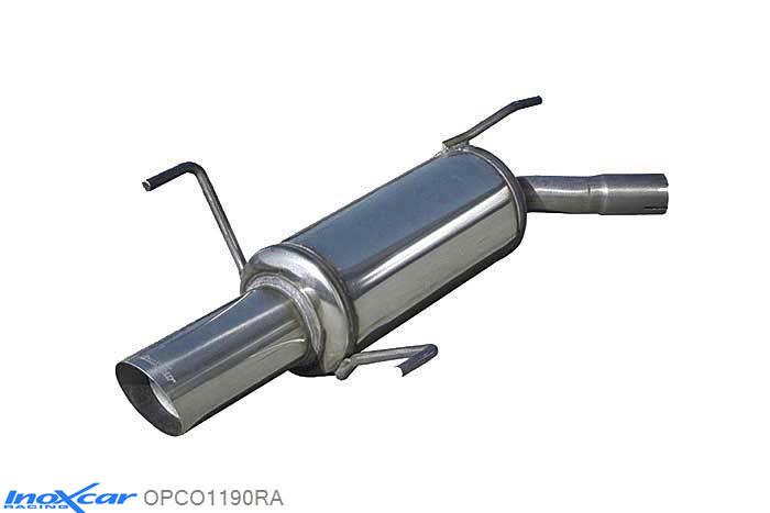 IX OPCO1190RA, Opel Corsa C 1.4 16V (90PK) 2000-2003 Diameter 45mm, Inoxcar Rear silencer 1X90 RALLY Stainless steel, With E.E.C. homologation
