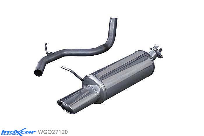 IX WGO27120, VW Golf IV 1.9 TDI (110PK) 1997-2002 Diameter 55mm, Inoxcar Rear silencer 1X120X80mm Stainless steel, With E.E.C. homologation