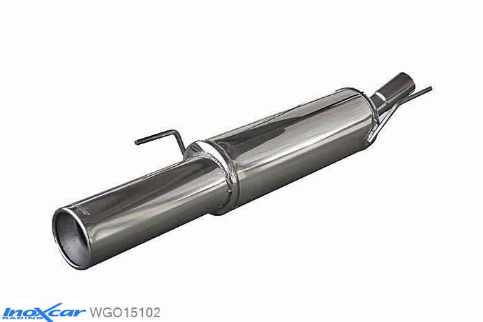 IX WGO15102, VW Golf III 2.0 / 2.0 8V GTI (115PK-116PK) -1998, Inoxcar Rear silencer 1X102mm Stainless steel, With E.E.C. homologation