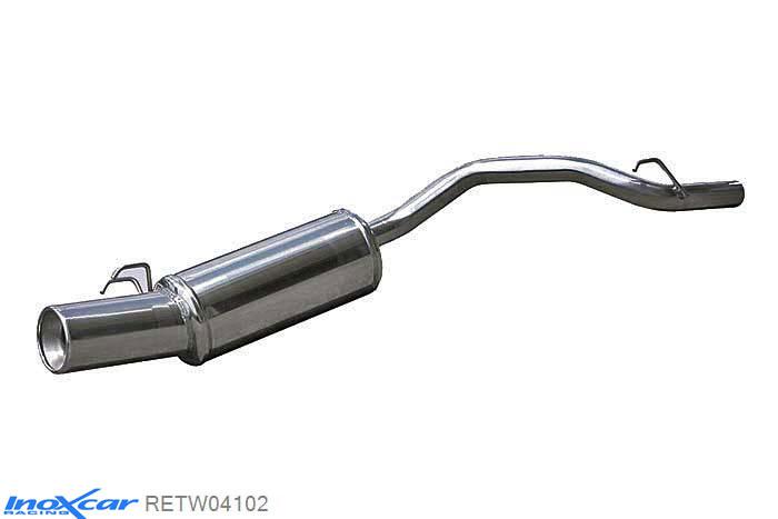 IX RETW04102, Renault Twingo I (C06) 1.2 (75PK) Diameter 40mm, Inoxcar Rear silencer 1X102mm Stainless steel, Without E.E.C. homologation