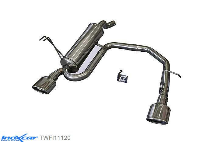 IX TWFI11120, Fiat Punto II (188) 1.3 MJET (70PK) 2003- Diameter 48mm, Inoxcar Rear Rear silencerencer left / right 1X120X80mm Stainless steel, With E.E.C. homologation