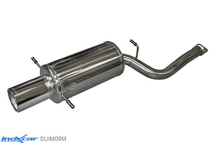 IX SUIM09M, Subaru Impreza (GFC/GC/GF) 2.0 GT TURBO -2000, Inoxcar Rear silencer 1X120 MEGA Stainless steel, With E.E.C. homologation