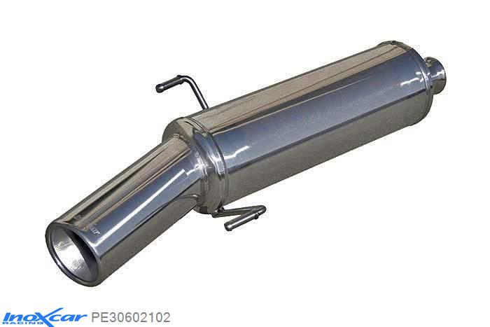 IX PE30602102, Peugeot 306 1.6 XS (89PK) 1993-1997, Inoxcar Rear silencer 1X102mm Stainless steel, With E.E.C. homologation