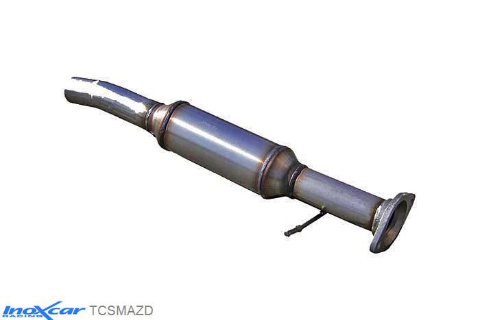 IX TCSMAZD, Mazda 3 (BK) 2.3 TURBO 16V MPS (260PK) 2006-, Inoxcar Central pipe with silencer Stainless steel, With E.E.C. homologation