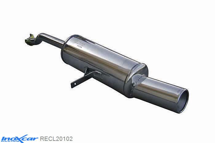 IX RECL20102, Renault Clio III (R) 1.5 DCi (68PK-86PK) 2005- Diameter 45mm, Inoxcar Rear silencer 1X102mm Stainless steel, With E.E.C. homologation