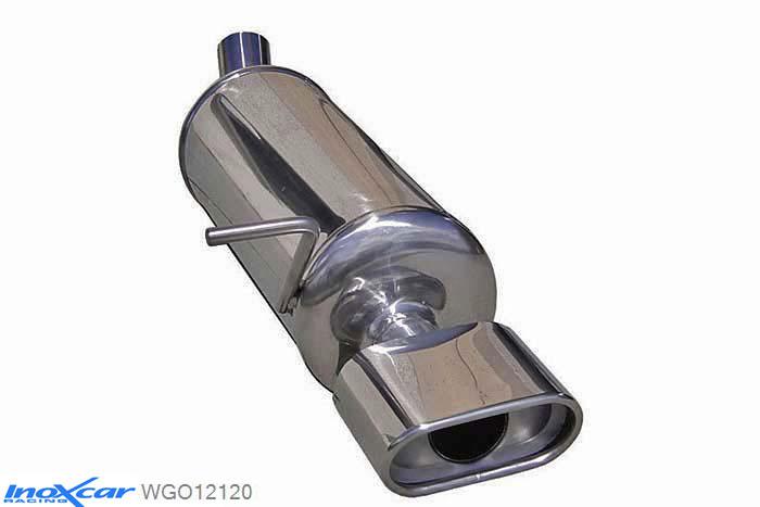 IX WGO12120, VW Golf III 1.8 (75PK) 1991-1998, Inoxcar Rear silencer 1X120X80mm Stainless steel, With E.E.C. homologation