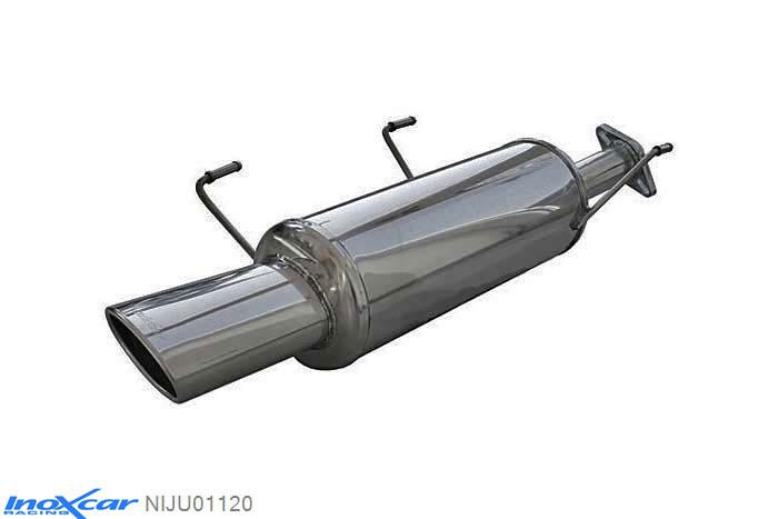 IX NIJU01120, Nissan Juke (F15) 1.6 DIG-T 2WD (190PK) 2011-, Inoxcar Rear silencer 1X120X80mm Stainless steel, With E.E.C. homologation